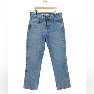 GRLFRND high rise straight leg Jeans